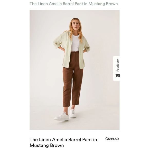 Frank and Oak Linen Barrel Pant - Picture 3 of 7